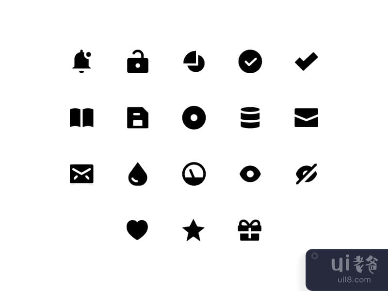 User Interface icon set vector isolated