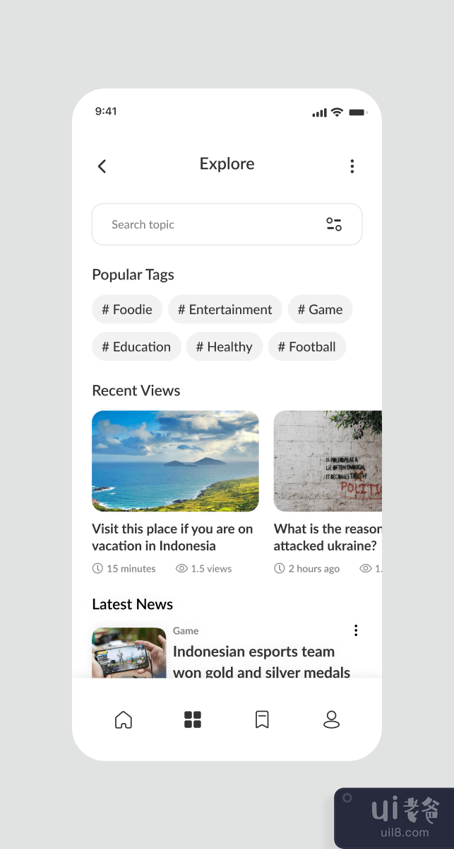 新闻提要应用程序 UI 工具包模板(News Feed App UI Kit Template)插图2