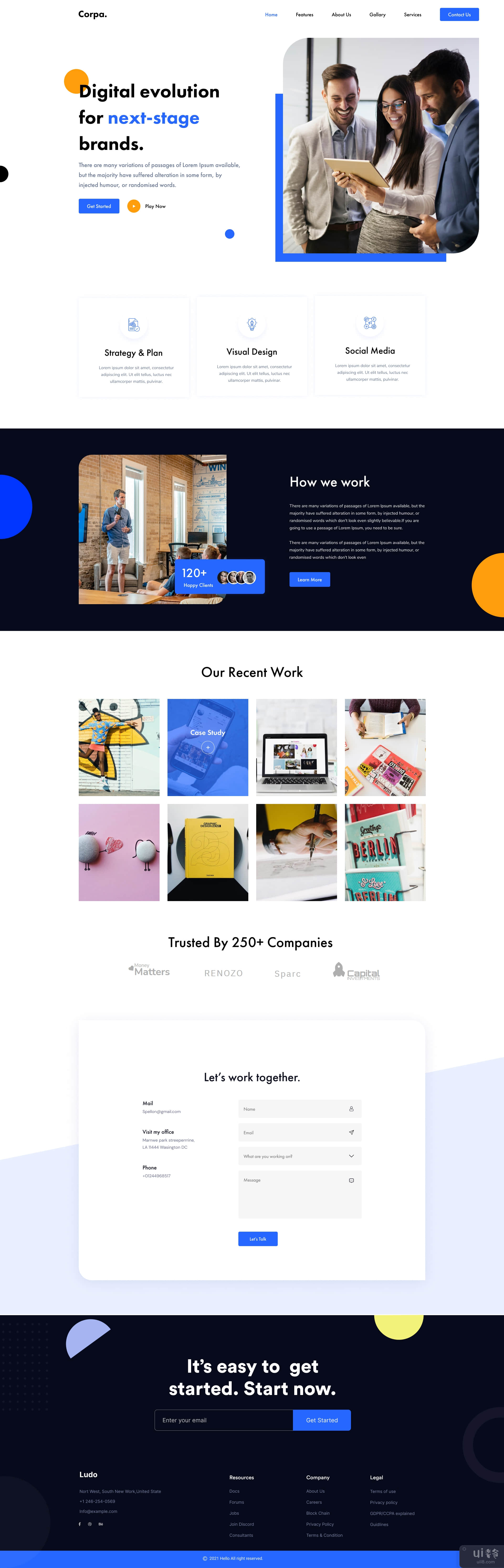 Corpa - 企业网站登陆页面(Corpa - Corporate Website Landing Page)插图3
