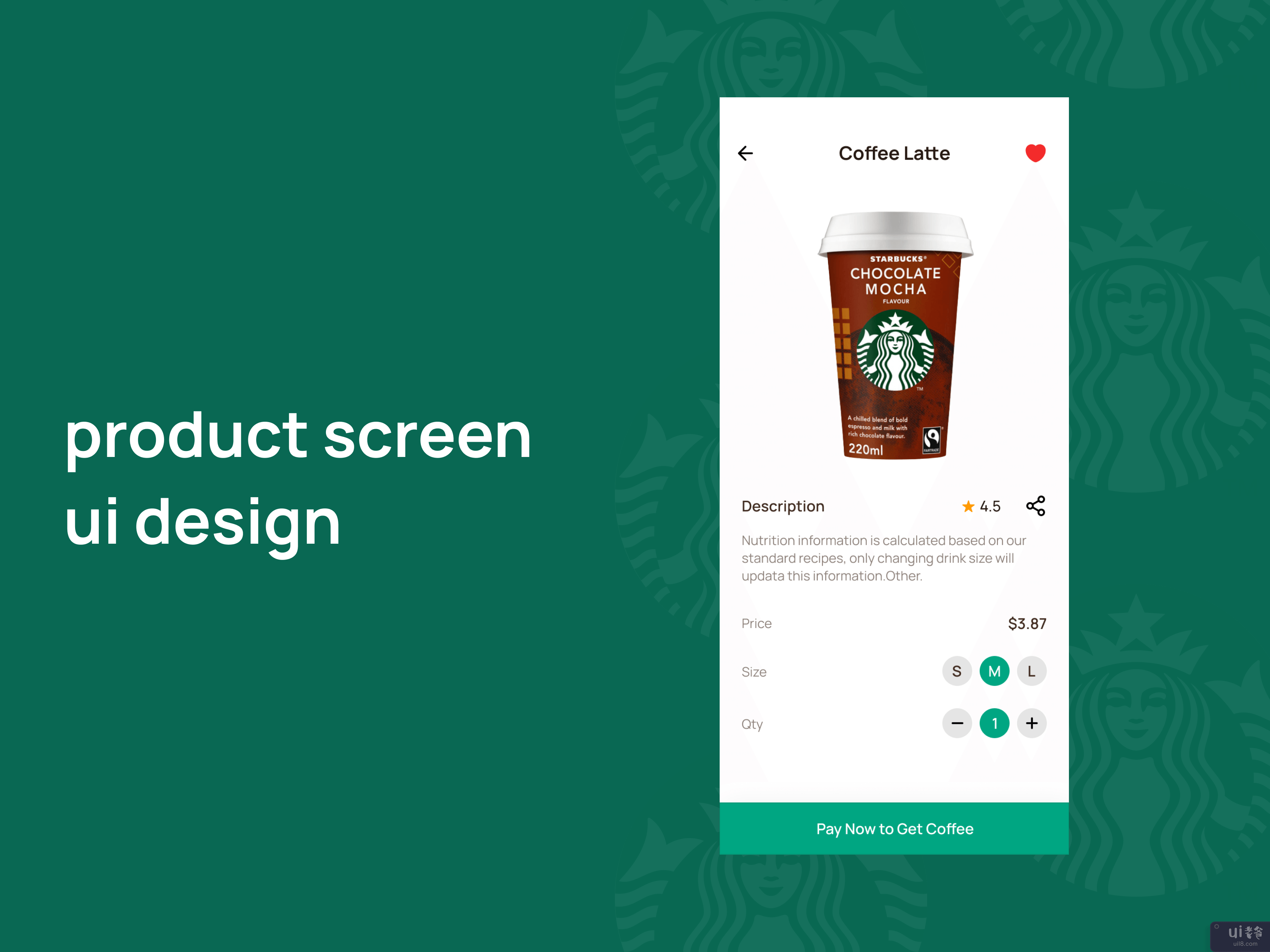 星巴克App UI设计(Starbucks App UI Design)插图1