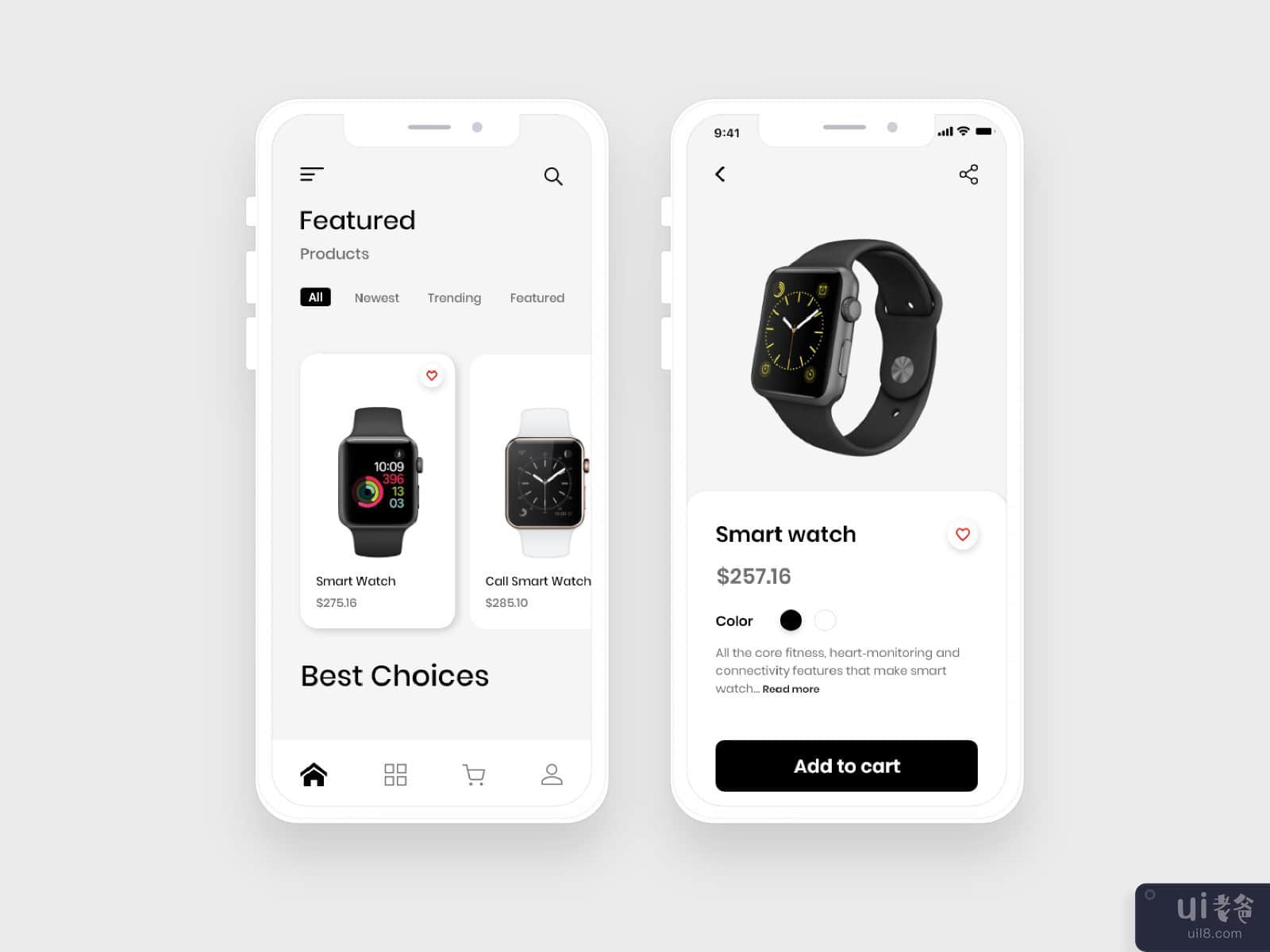 智能手表商店应用程序(Smartwatch shop app)插图