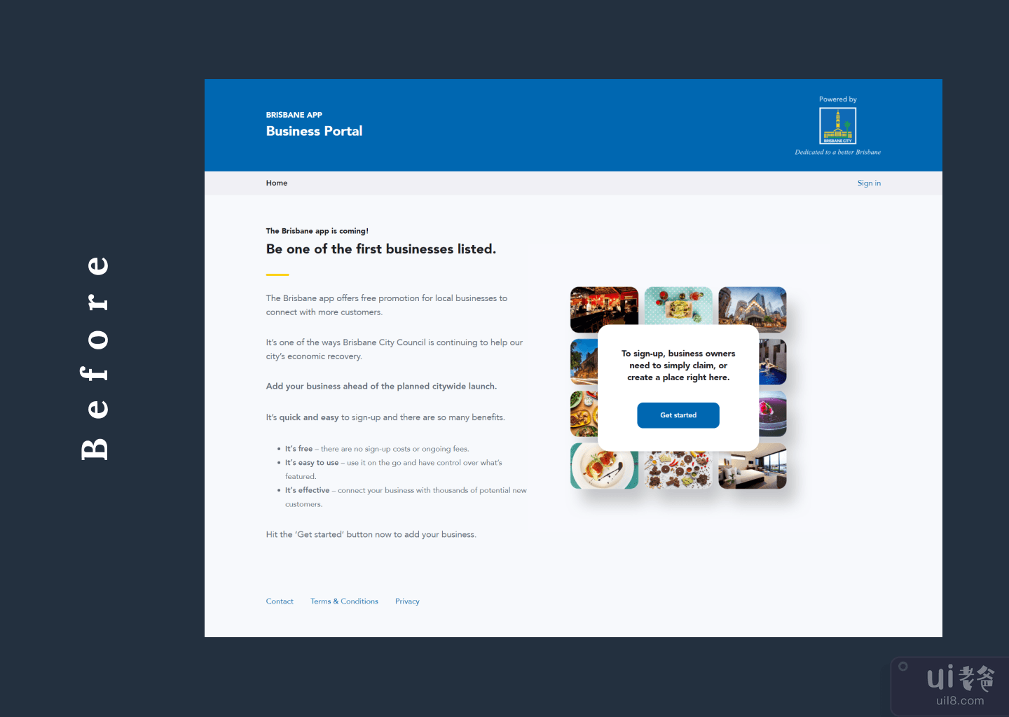 商业门户布里斯班登陆页面 UI 套件(Business Portal Brisbane Landing Page UI Kit)插图