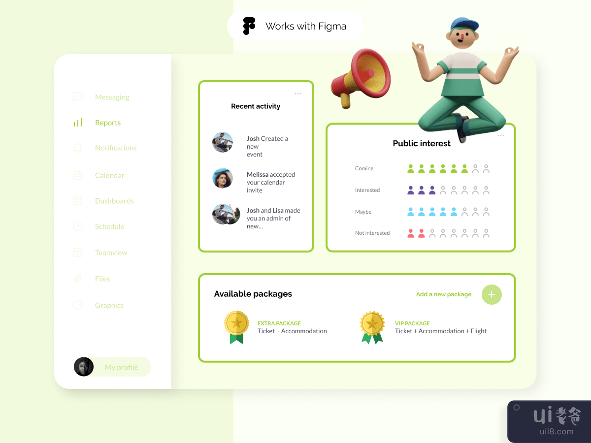 Event Management Dashboard for Figma