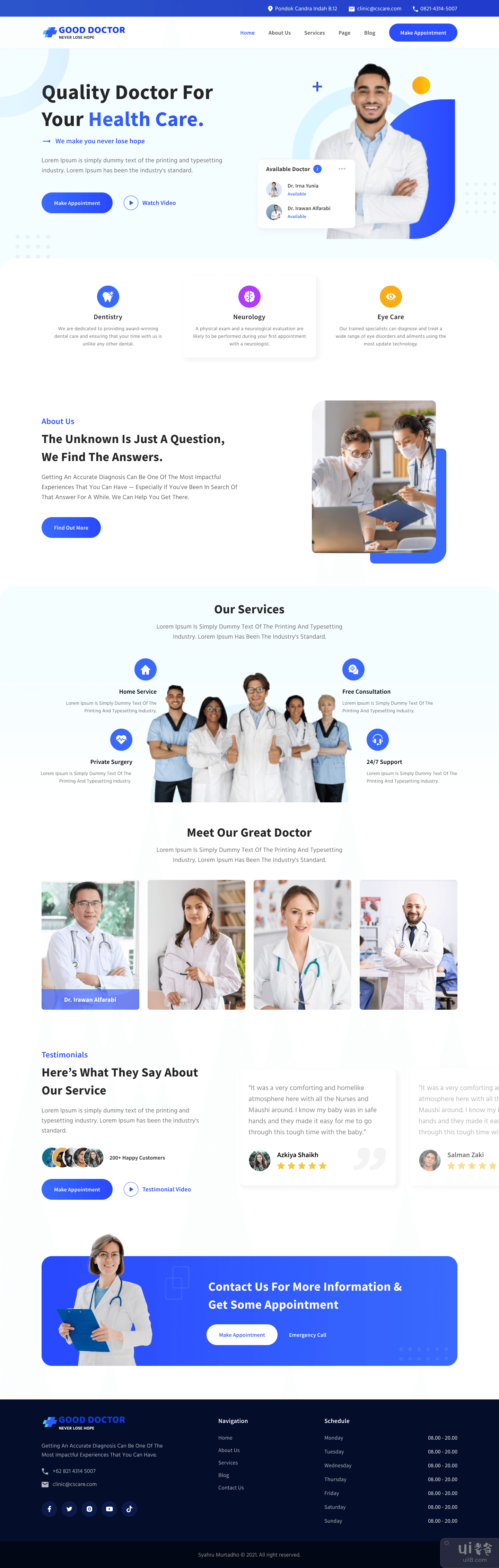 健康和护理医院 UI 套件(Health and Care Hospital UI Kits)插图6