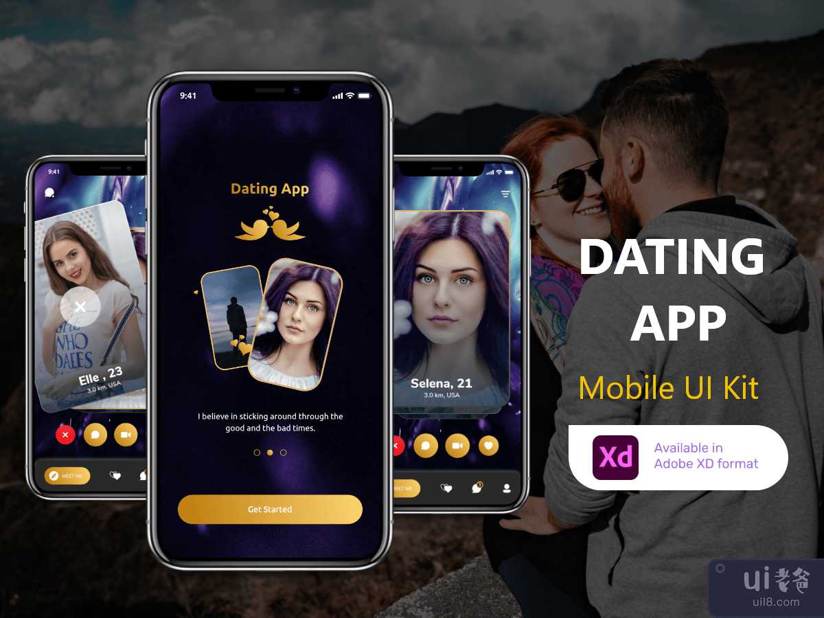 约会应用 V3 - 约会应用遇见我 ISO UIKIT(Dating App V3 - Dating App Meet Me ISO UIKIT)插图1