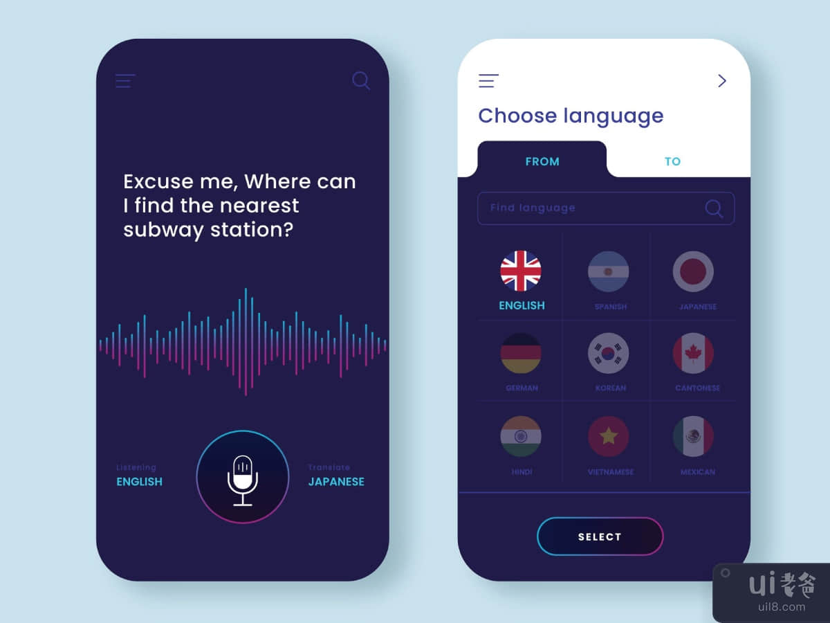 app template translating voices