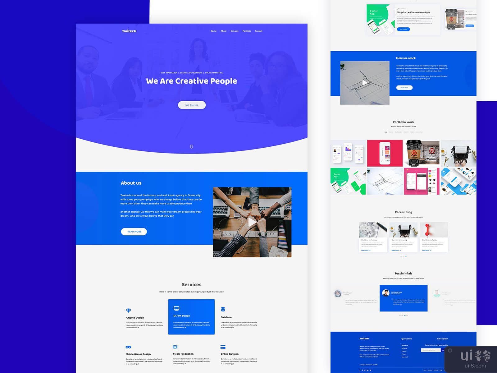 Twintech Agency - 登陆页面界面(Twintech Agency - Landing Page Interface)插图1