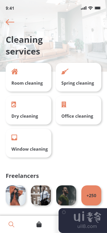 清洁服务用户界面(Cleaning Services UI)插图1