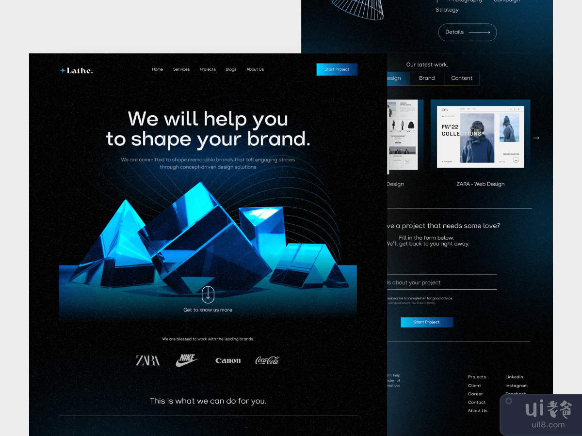 Lathe - Digital Agency Landing Page