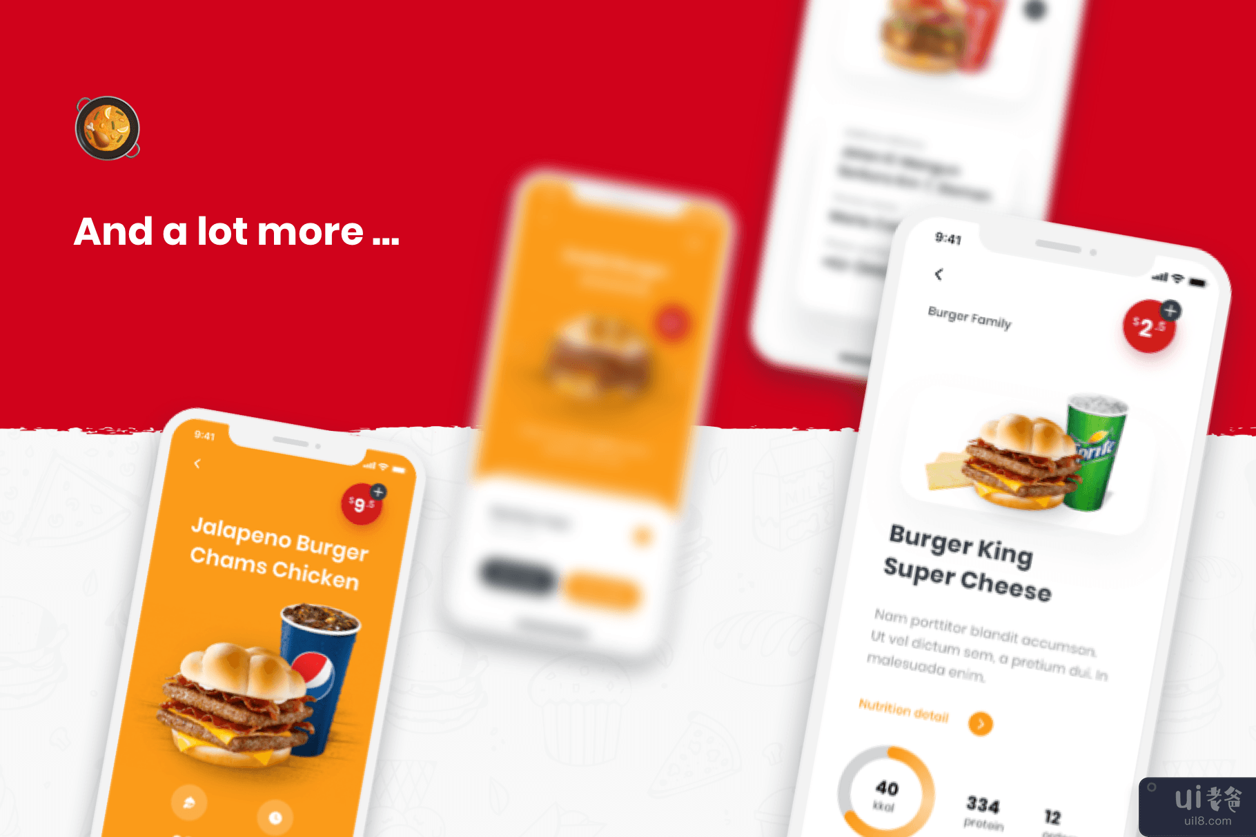 卡多汉堡 UI 套件(Kado Burger UI Kit)插图3