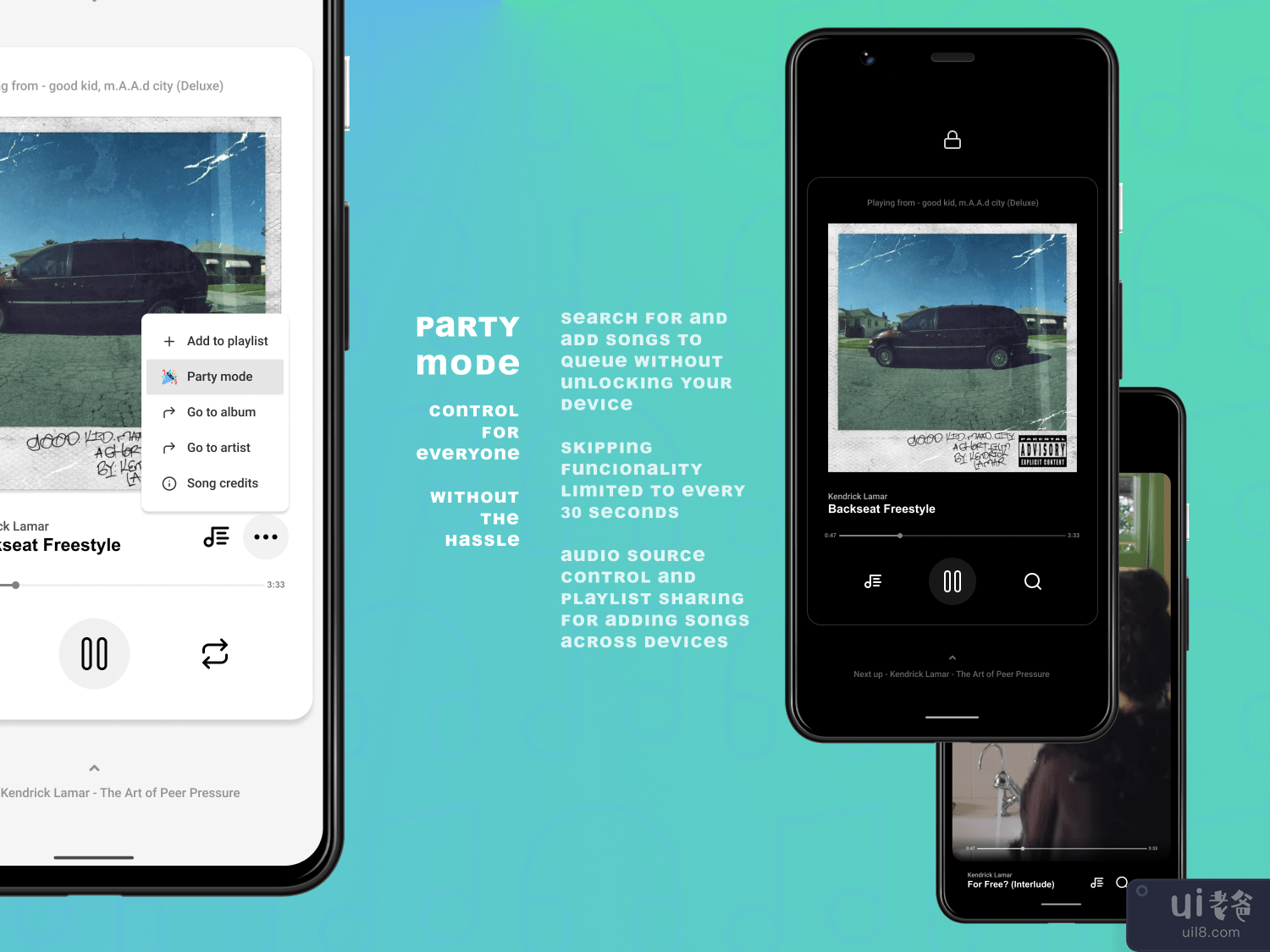 派对音乐应用概念(Party Music App Concept)插图