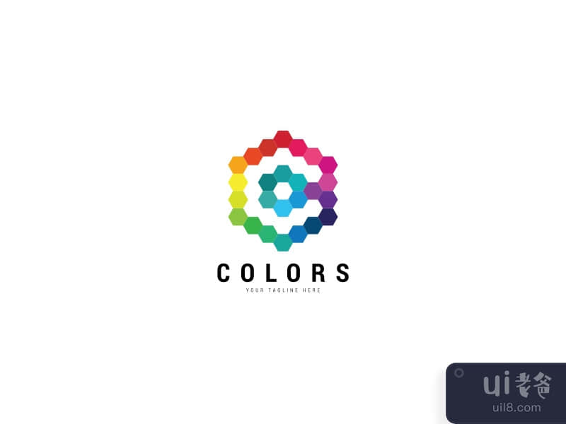 Colorful Hexagon Letter C Logo Icon Design Template