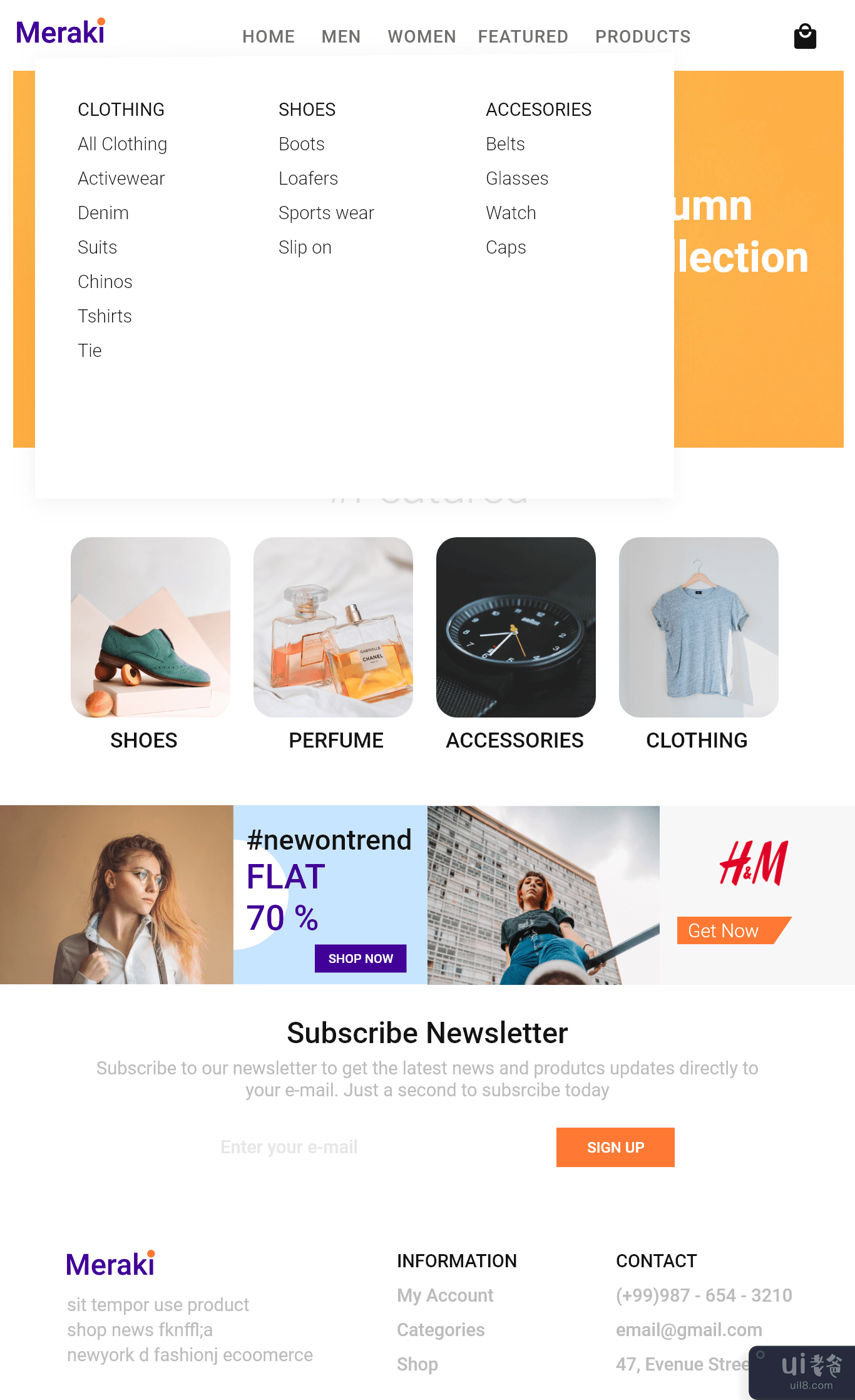 时尚电子商务网络套件(Fashion ecommerce web kit)插图1