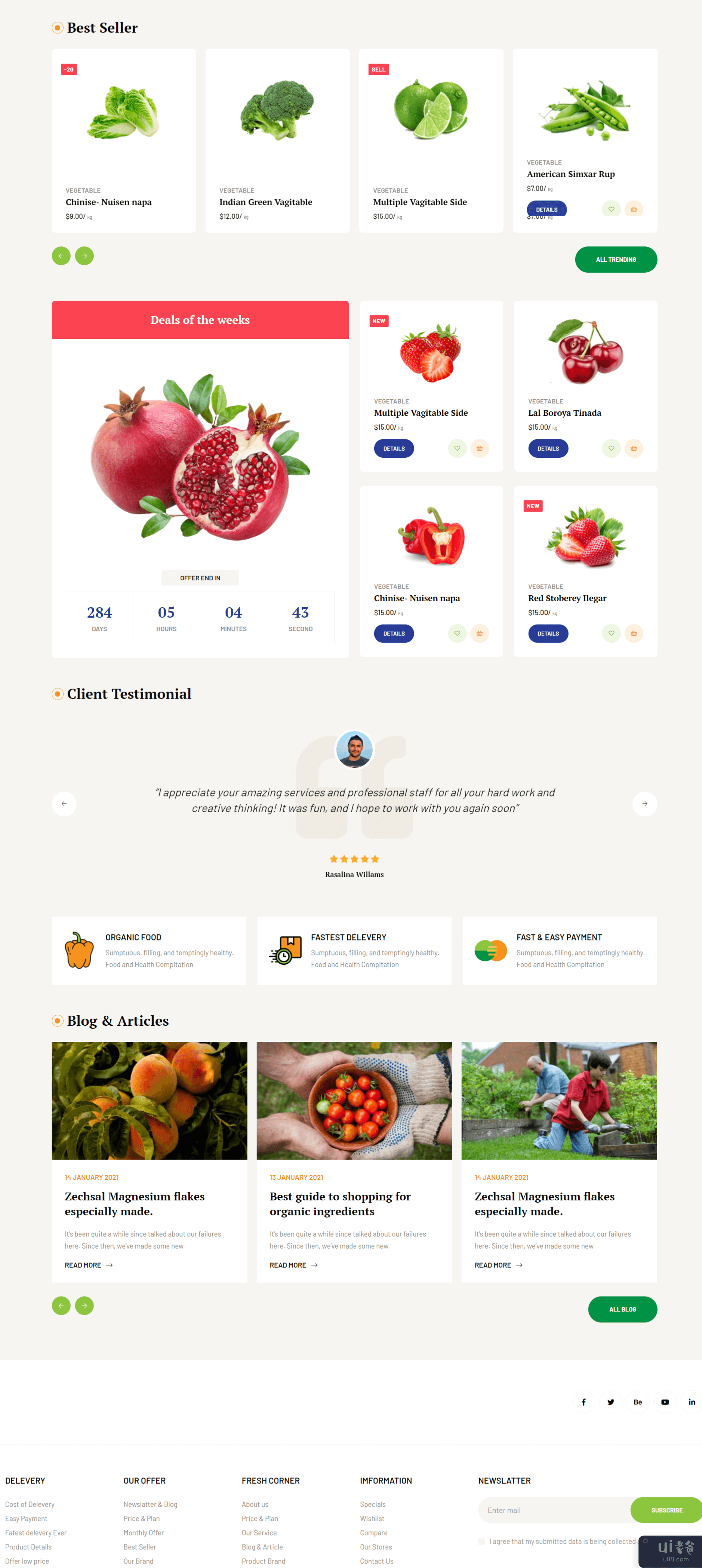 Frenkbuz - 新鲜有机水果网页模板(Frenkbuz - Fresh Organic Fruits Web template)插图