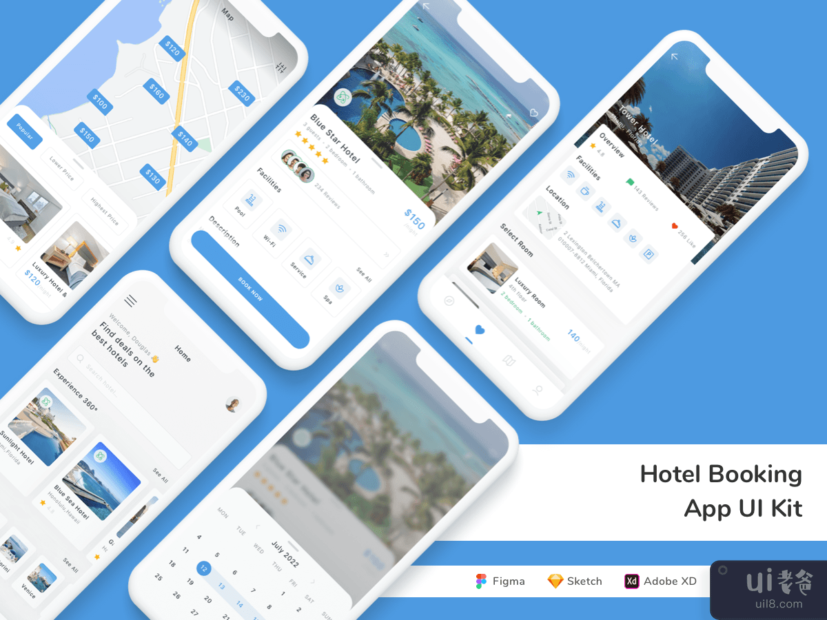 Hotel Booking App UI Kit