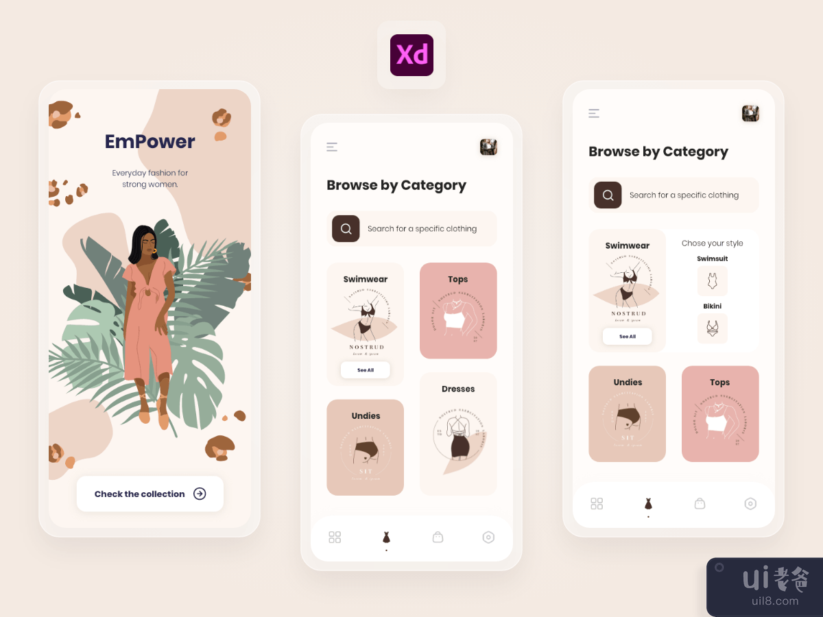 Feminine Clothes Shop App Exploration