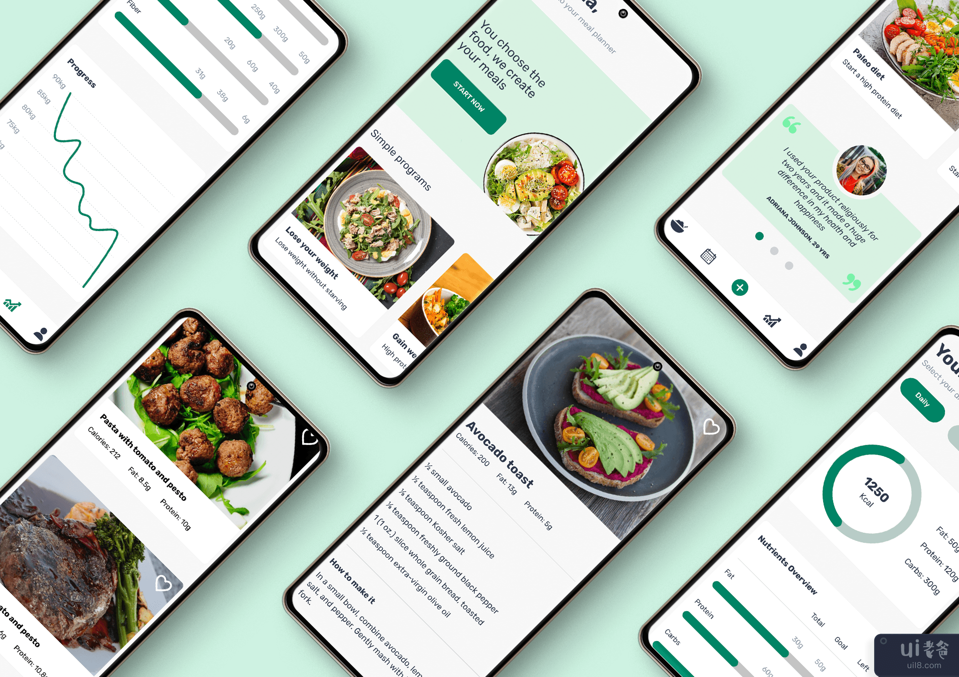 营养应用概念(Nutrition app concept)插图