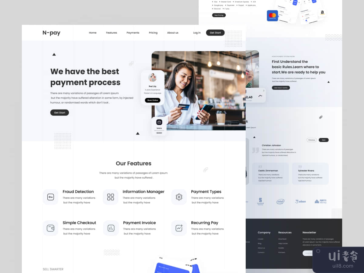 Online Payment web template
