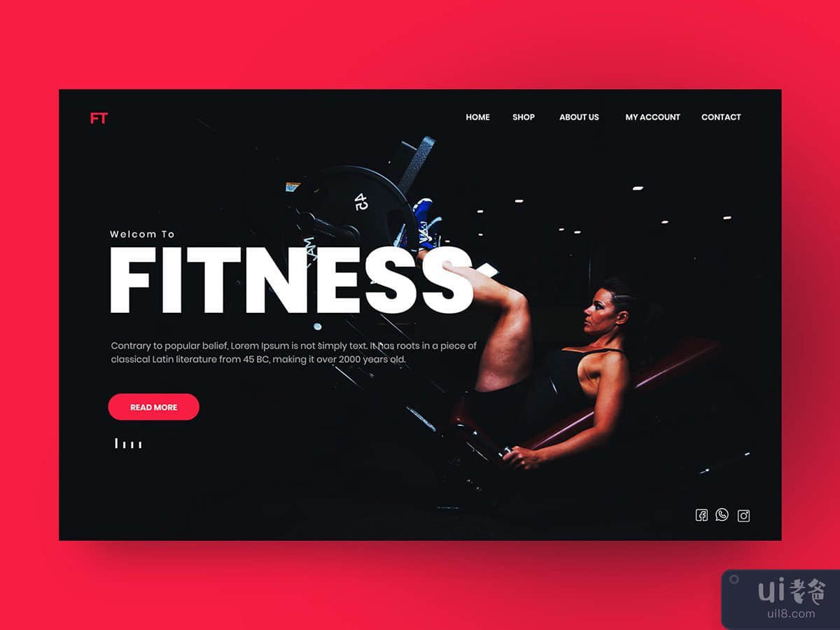 健身房网页登陆页面设计(Gym Web Landing page design)插图