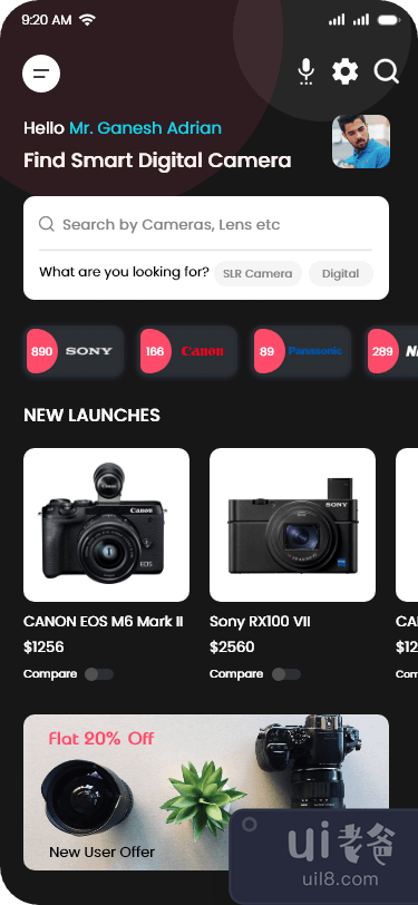 查找数码相机移动应用程序 UI 套件(Find Digital Cameras Mobile App UI Kit)插图3