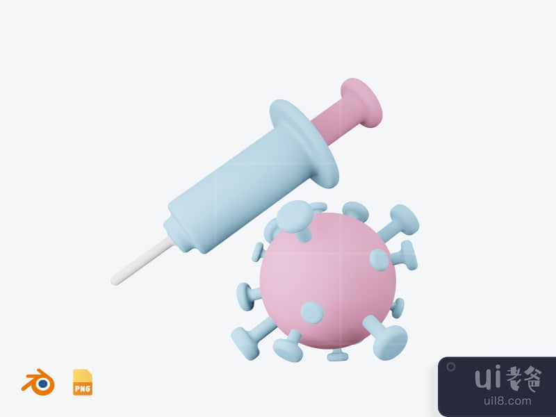 Corona Vaccine - 3D Medical Health icon pack