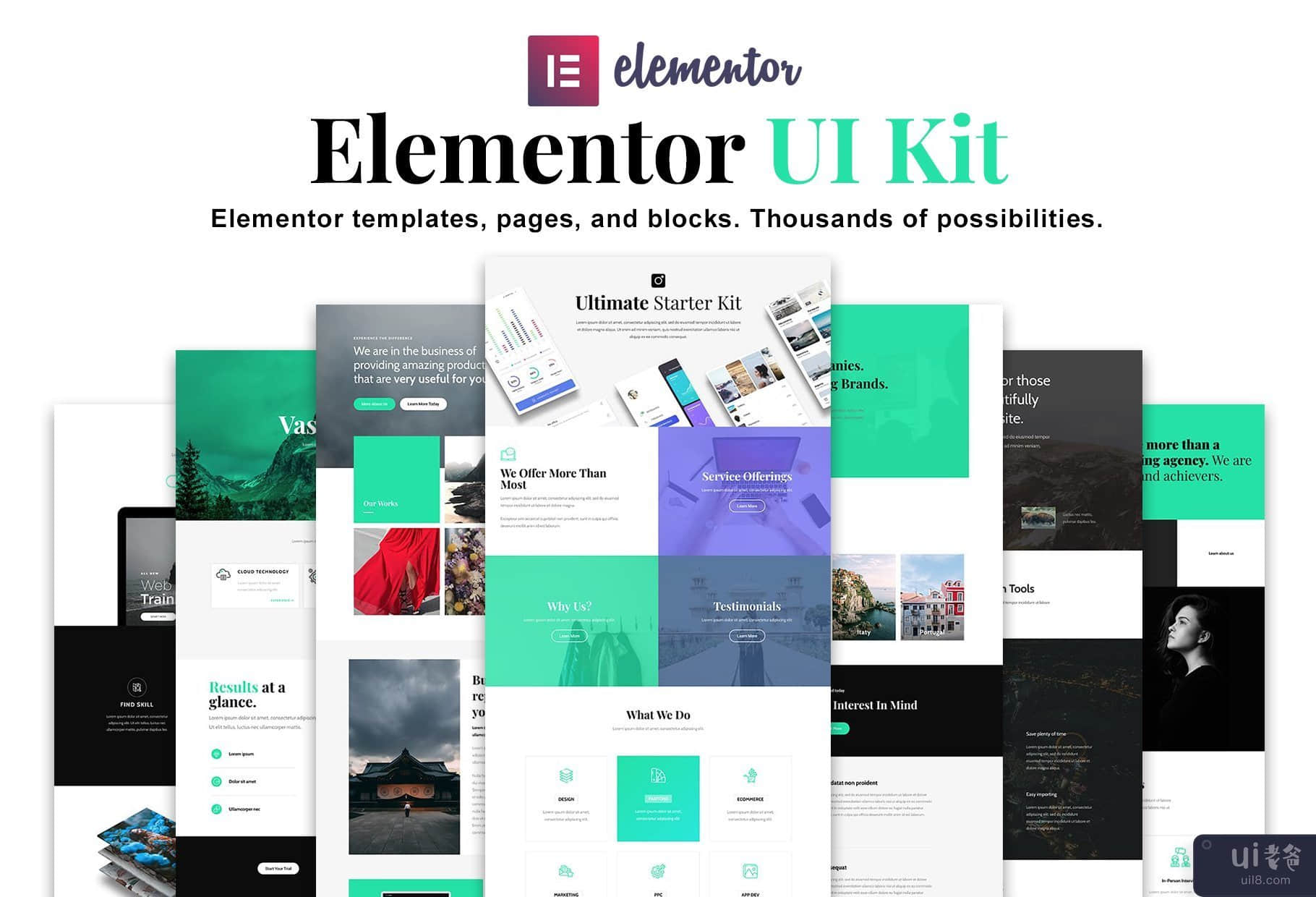 Elementor UI 工具包、模板、块(Elementor UI Kit, Templates, Blocks)插图