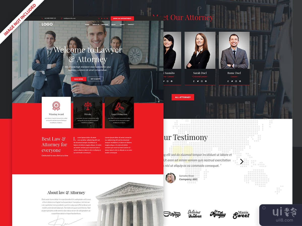 Law attorney website template