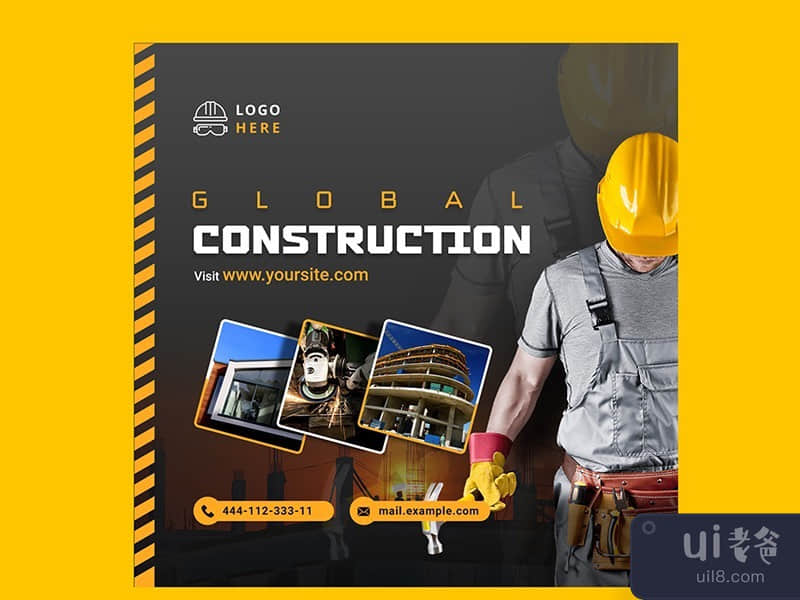 Construction Social Media Banner