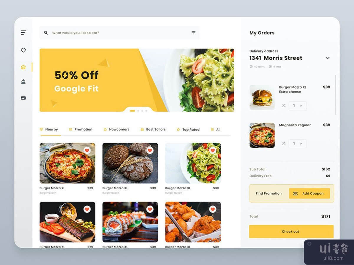 Food Delivery Dashboard Template