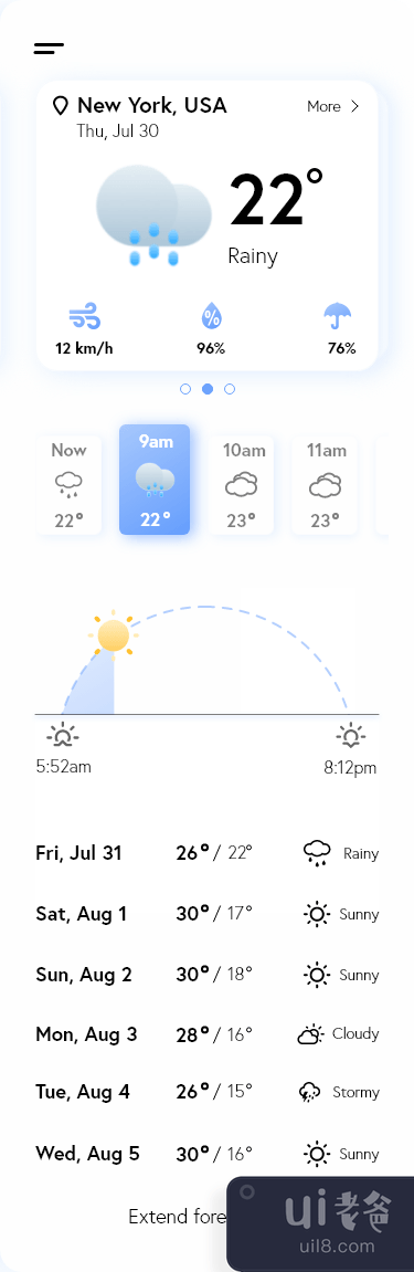 天气应用概念(Weather App Concept)插图2