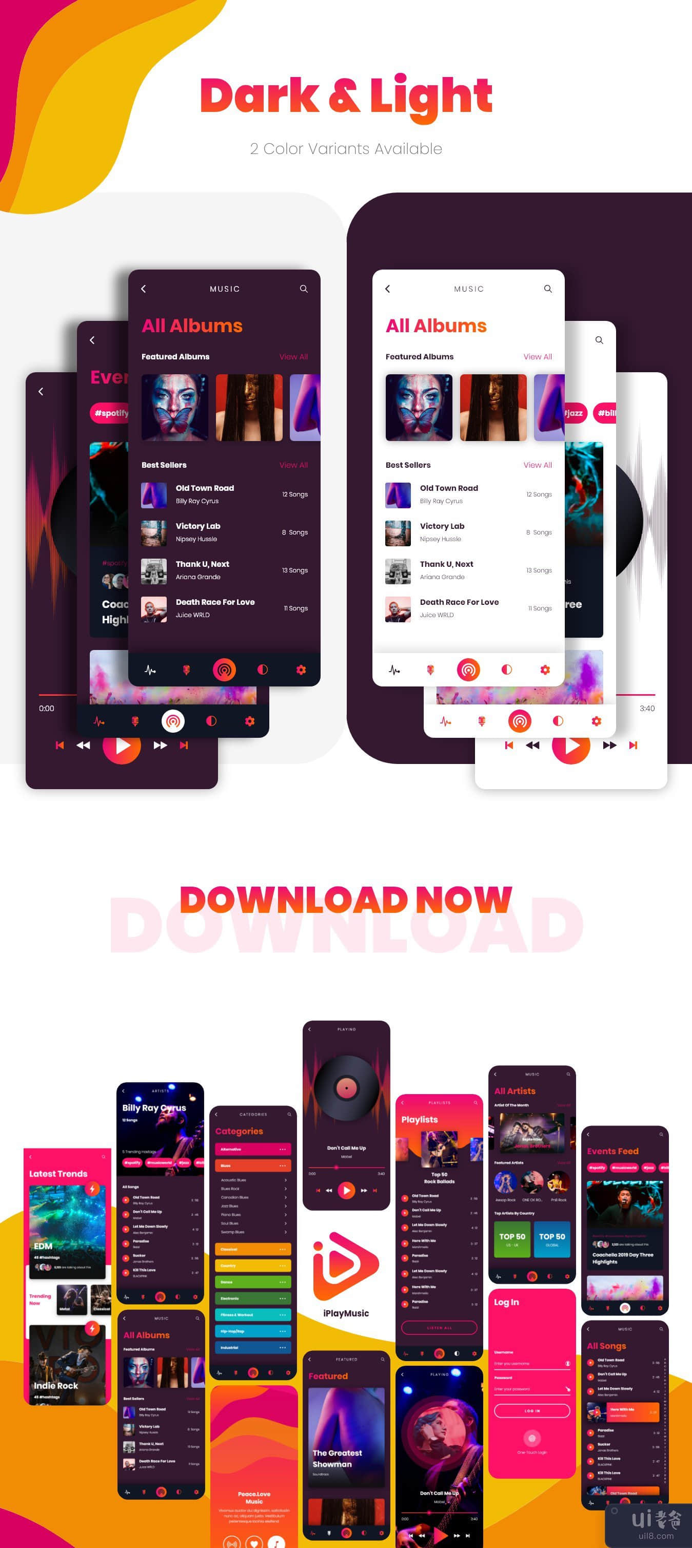 iPlay 音乐 UI 套件(iPlay Music UI Kit)插图