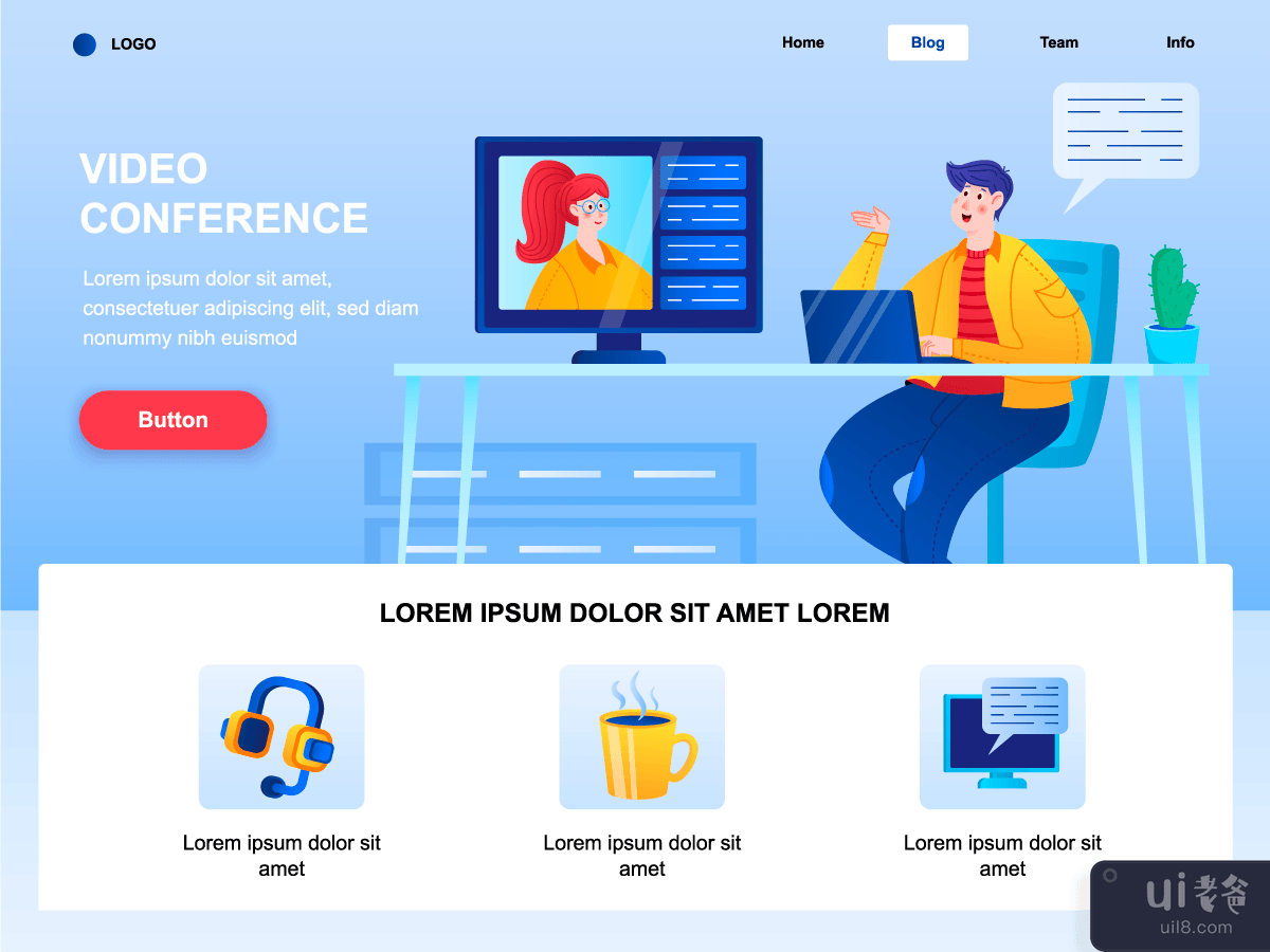 Video Conference landing page