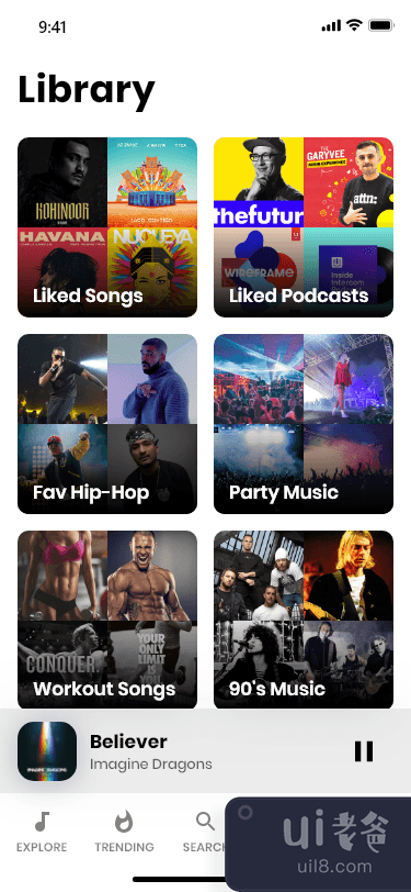 音乐应用 UI 套件(Music App UI Kit)插图5
