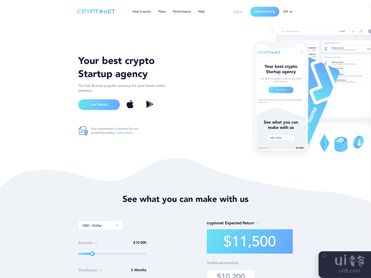 Cryptonet - Cryptocurrency Landing Page-Dashboard-coming soon HTML 模板(Cryptonet - Cryptocurrency Landing Page-Dashboard-coming soon HTML Template)插图2