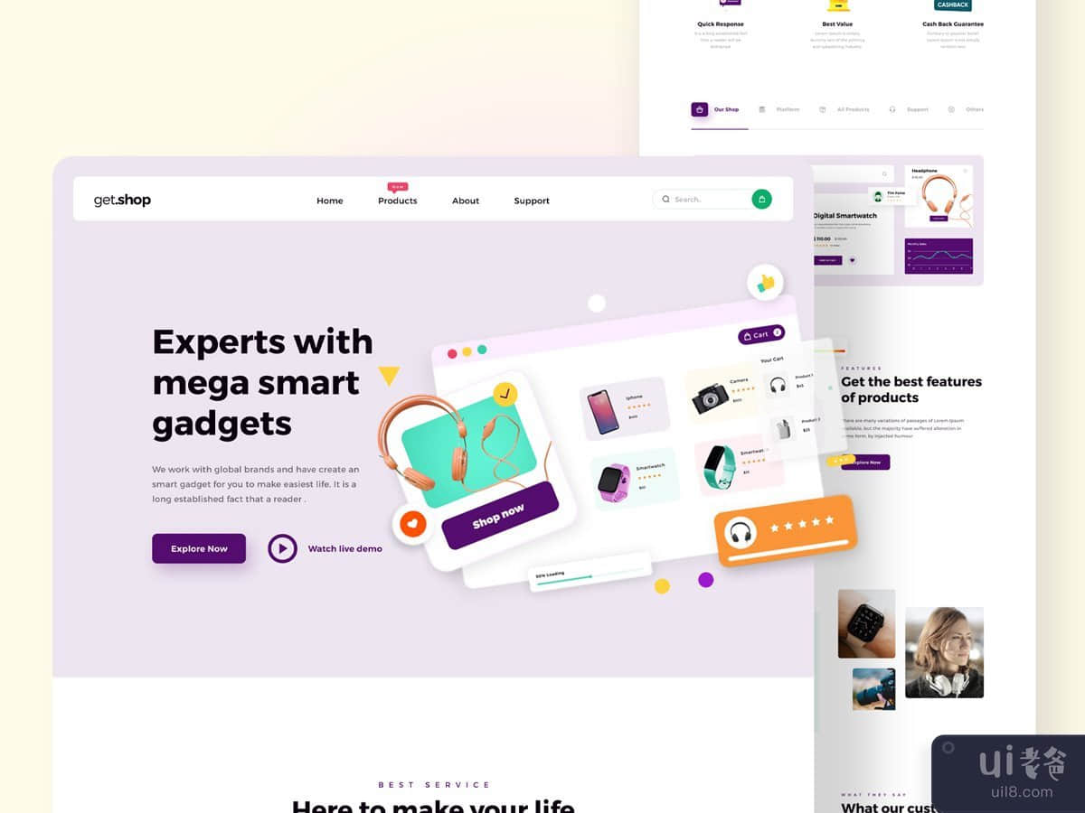 Smart Gadget Shop Web Template Design