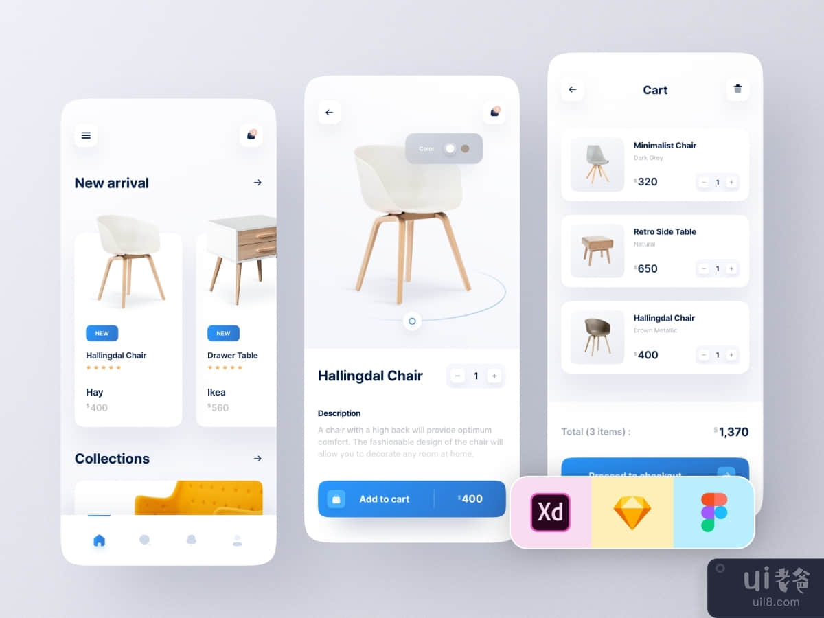 Furniture E-commerce App UI Kit