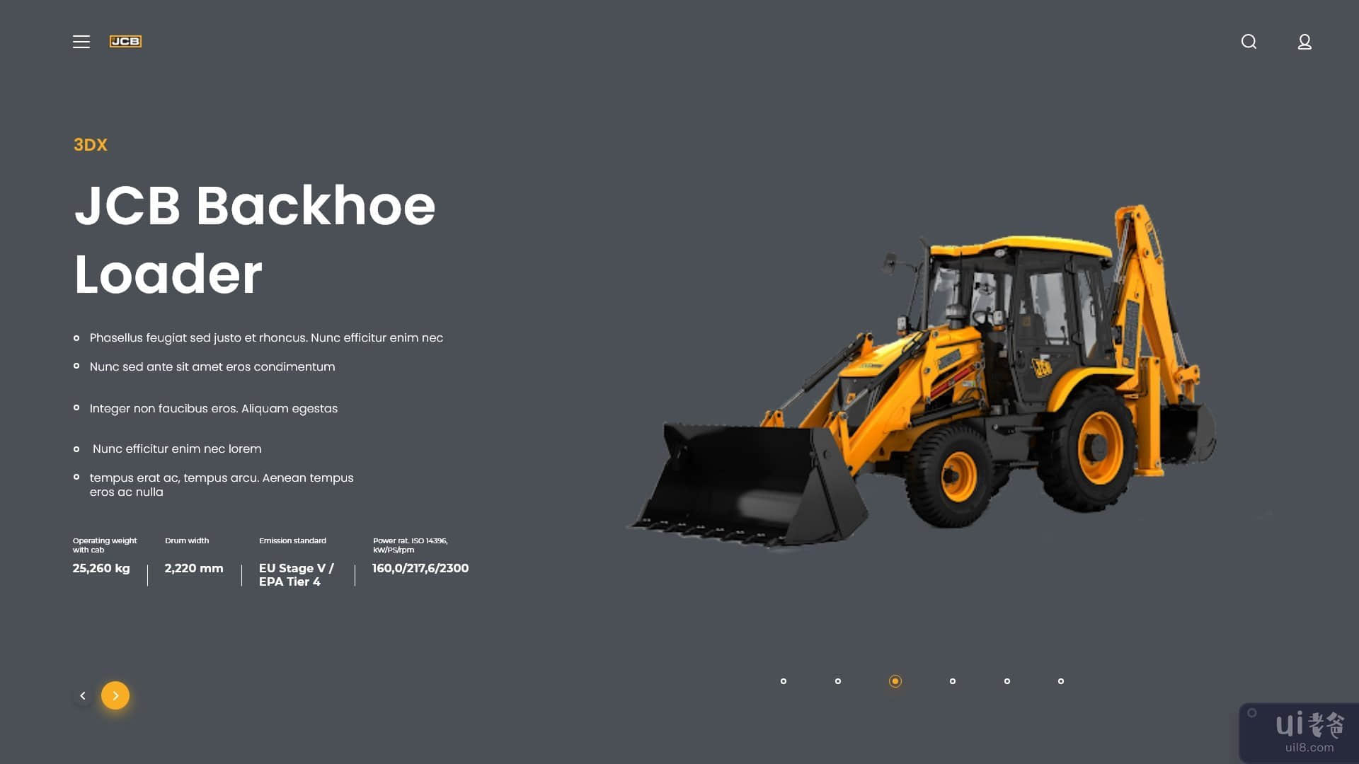 JCB 3DX 登陆页面黑暗(JCB 3DX landing page dark)插图