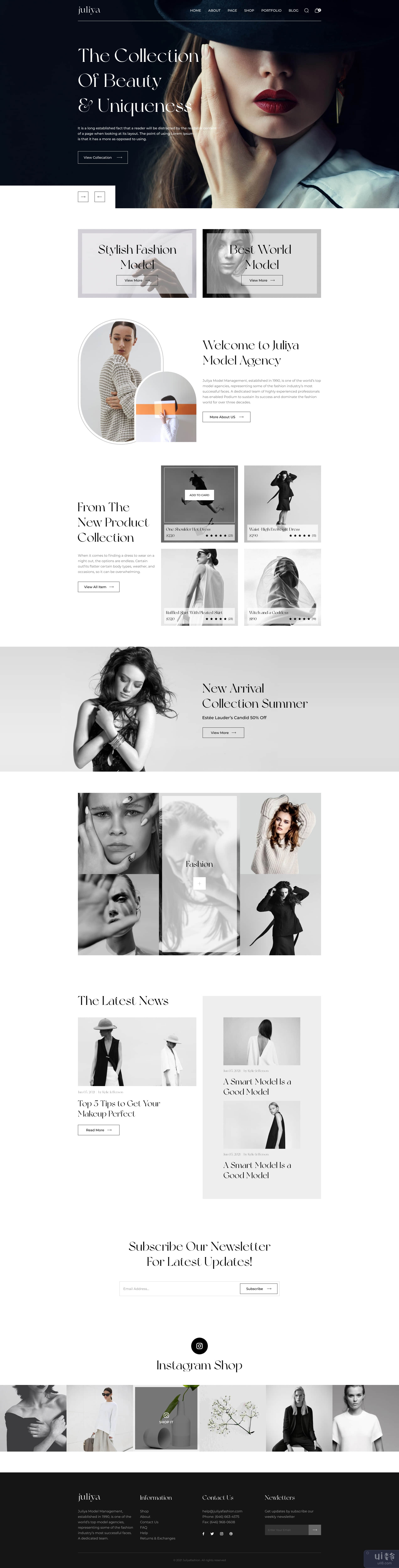 Juliya - 时尚电商网站 V1(Juliya - Fashion eCommerce Website V1)插图