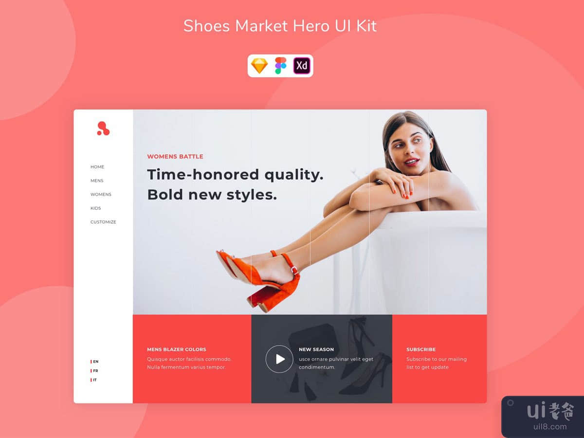 Shoes Market Hero UI Kit