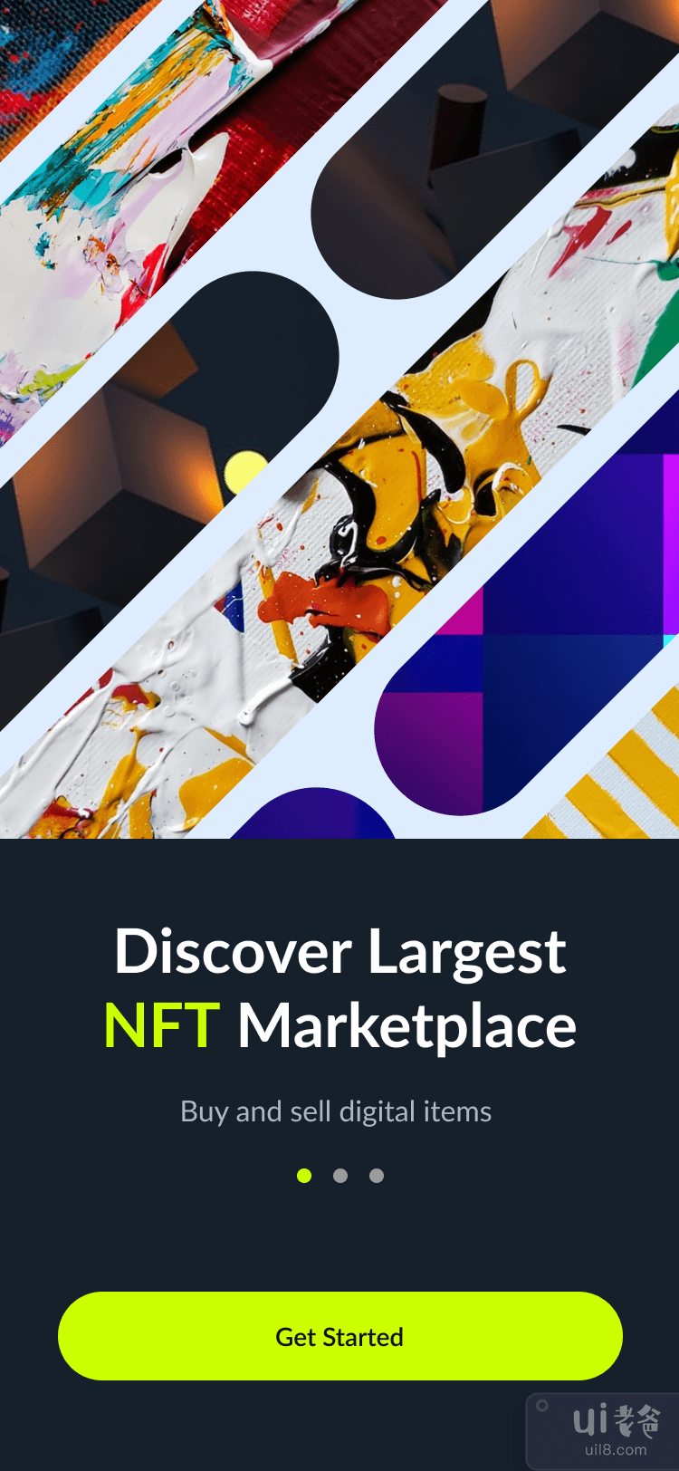 NFT Marketplace 移动应用程序 UI(NFT Marketplace Mobile App UI)插图