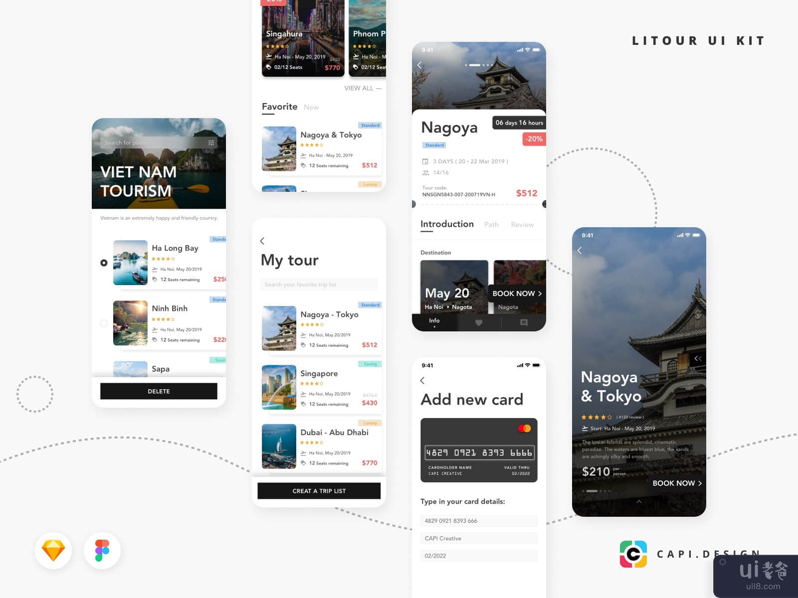 LiTour - Travel Booking App UI Kit #5