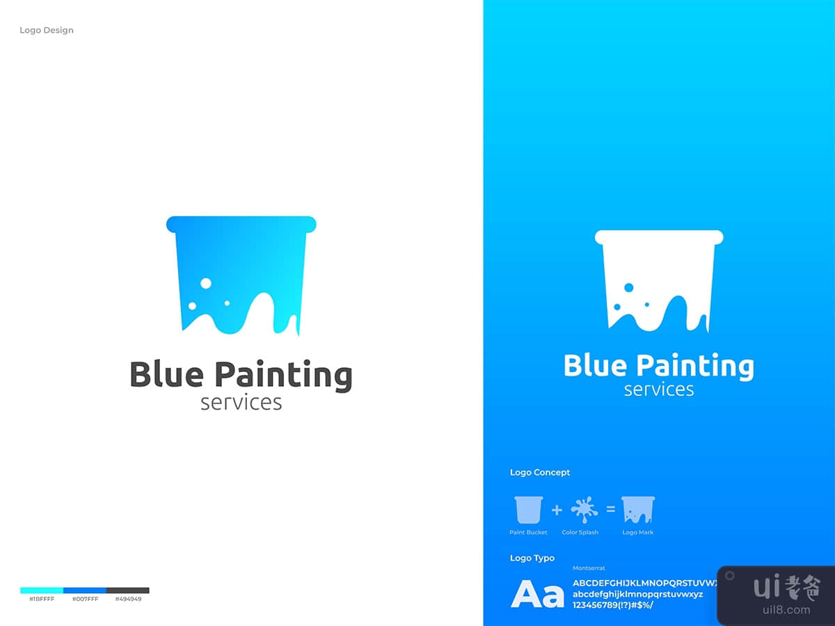 Blue Painting logo design