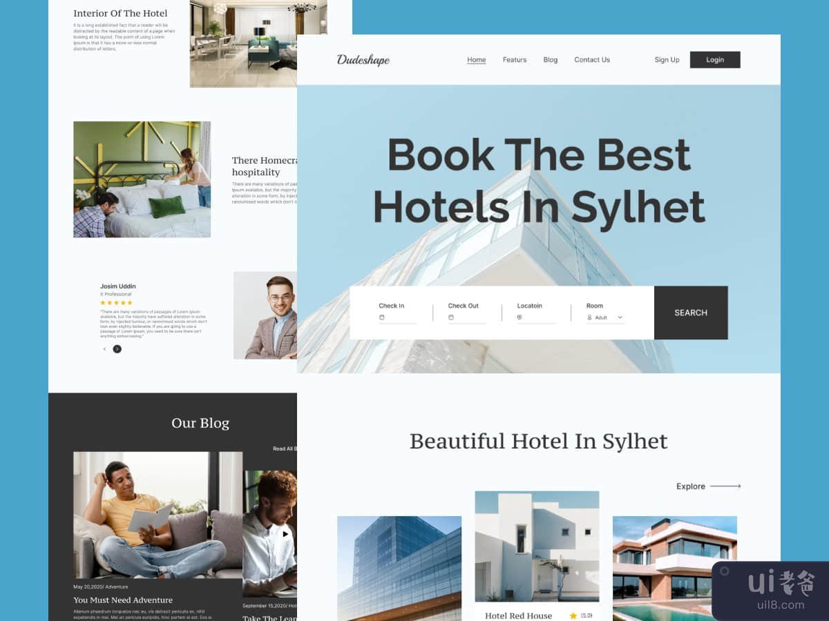 在线酒店预订网站(Online Hotel Booking Website)插图
