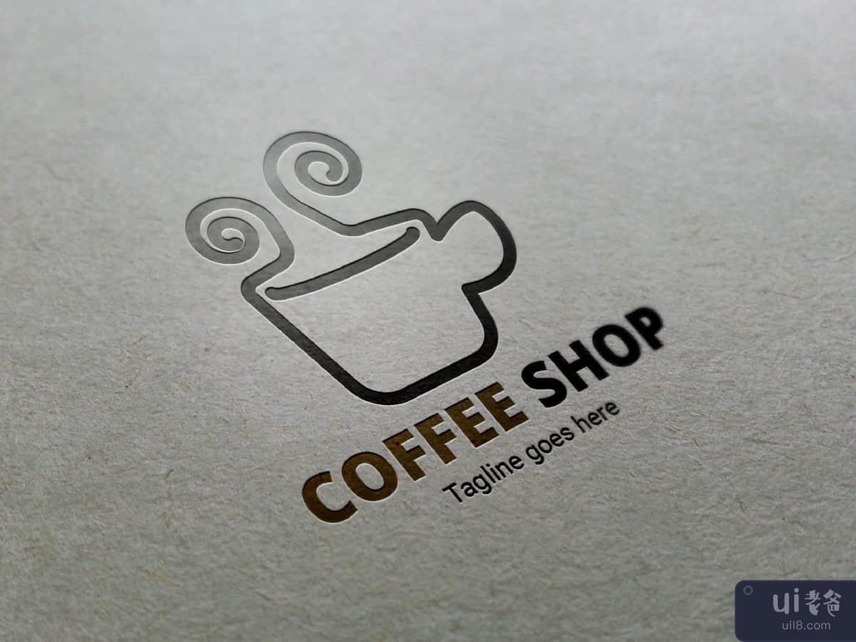 Line Coffee Shop Logo Template