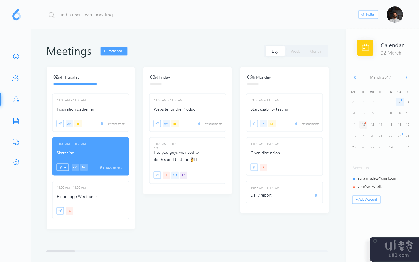 仪表板 UI 模板(Dashboard UI Template)插图