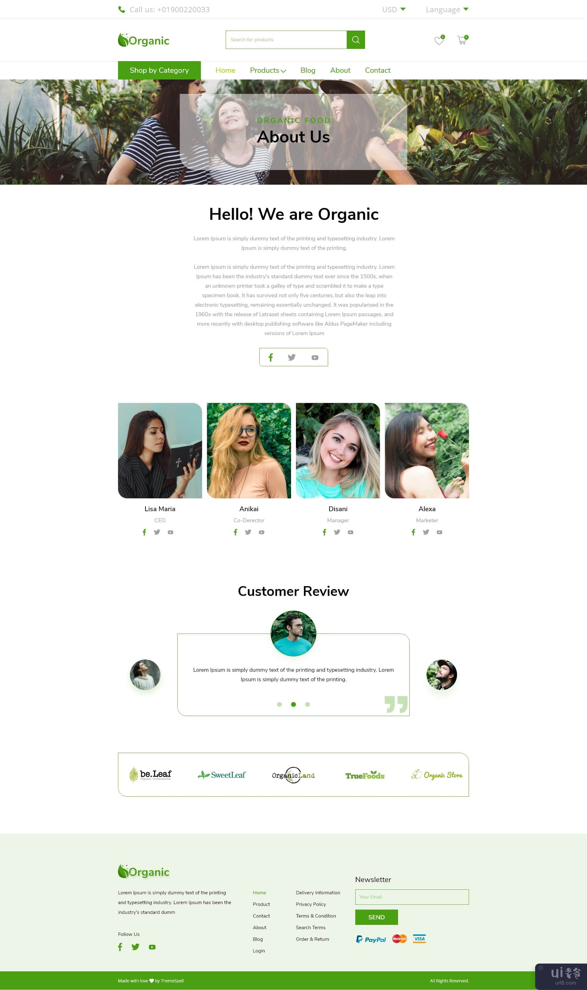 有机-有机食品网站UI设计(Organic-Organic Food Website UI Design)插图6