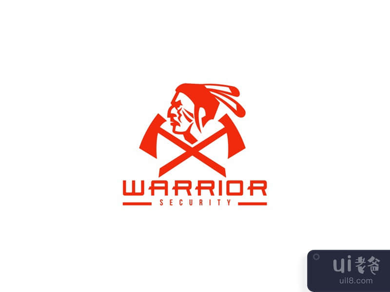 Native American Warrior Security Mascot