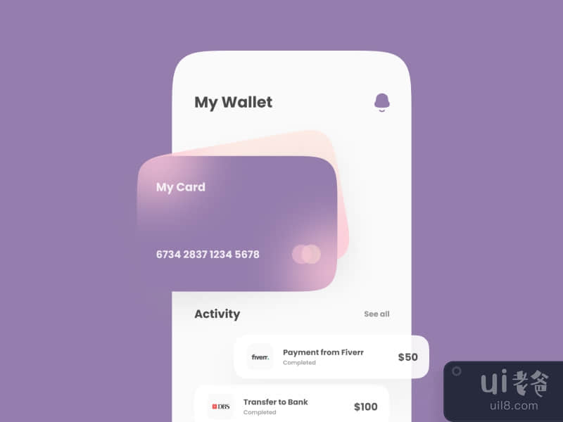 钱包应用概念(Wallet App Concept)插图1