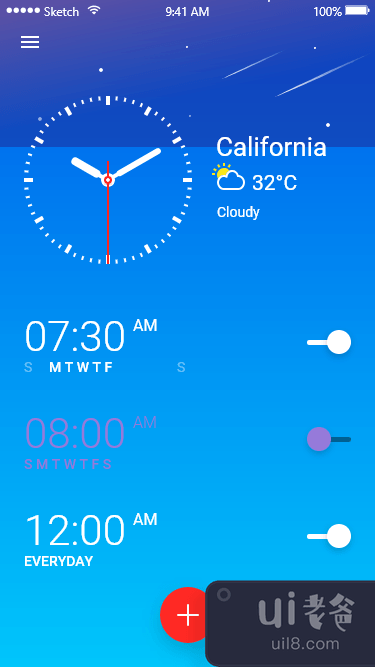iOS 时钟应用灯(iOS Clock App Light)插图