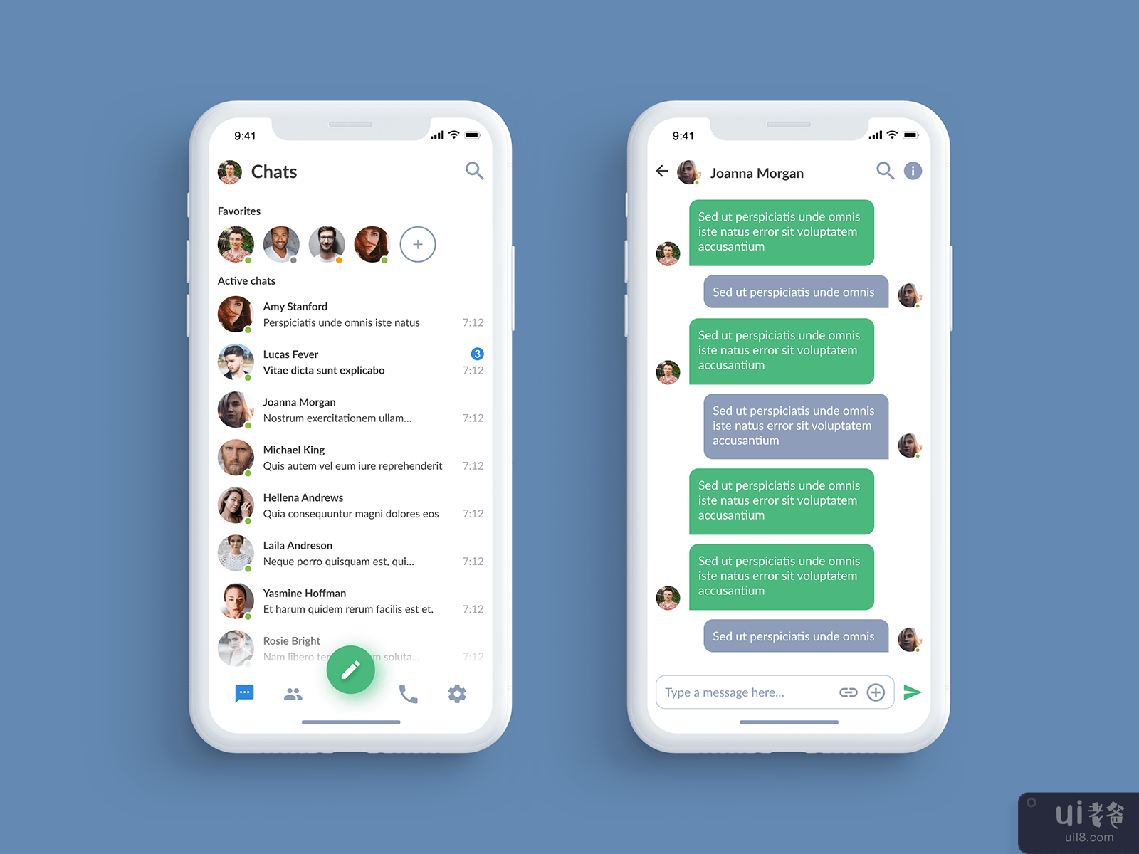 针对 uplabs 挑战的 Telegram 应用程序重新设计概念(Telegram app redesign concept for uplabs challenge)插图